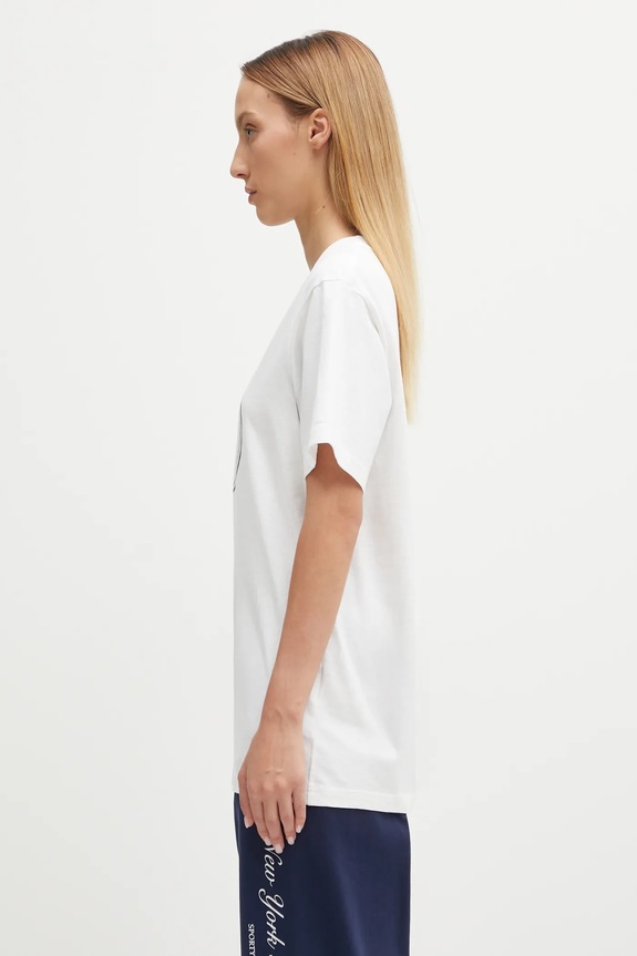 Bavlněné tričko Sporty & Rich Eden Crest bílá TO04360666WH01