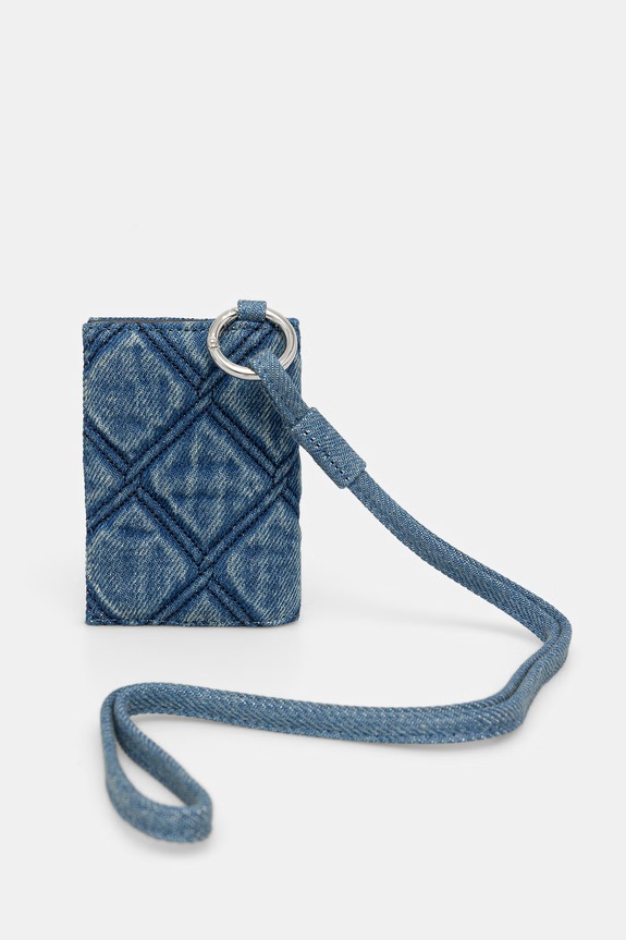 Tommy Hilfiger etui za kartice ženski bombažni AW0AW19246 modra AW26