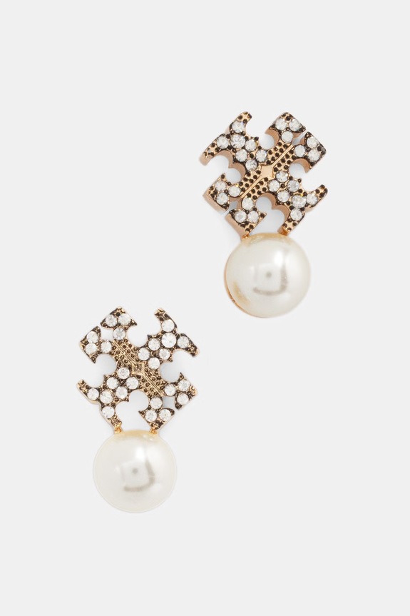 Tory Burch kolczyki damskie Moondance srebrny 184422