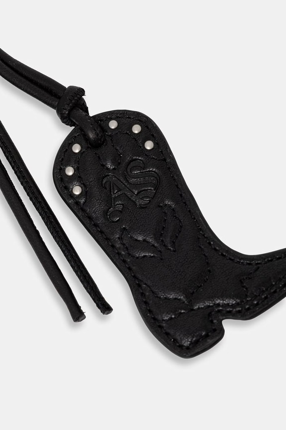 AllSaints kľúčenka dámska kožená bez kameňa COWBOY W466XE čierna AW26