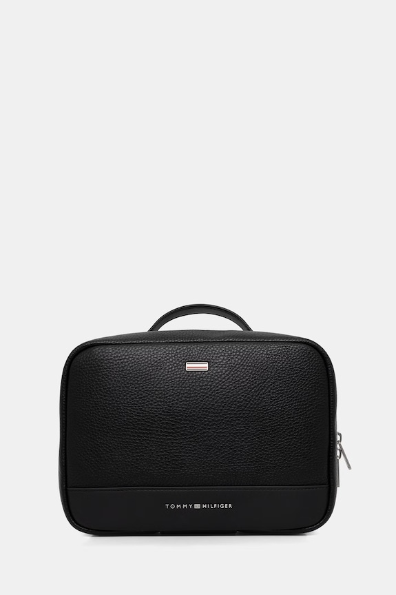 Tommy Hilfiger kosmetyczka męska z imitacji skóry czarny AM0AM14550