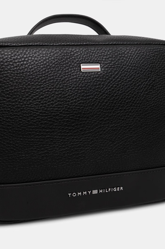 Tommy Hilfiger kosmetyczka męska z imitacji skóry AM0AM14550 czarny AW26