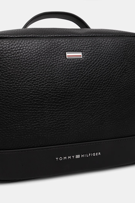 Tommy Hilfiger kosmetyczka męska z imitacji skóry AM0AM14550 czarny AW26