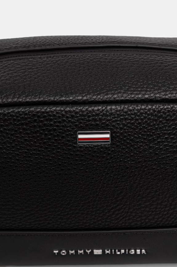 Doplnky Tommy Hilfiger kozmetická taška dámska z imitácie kože AM0AM14485 čierna