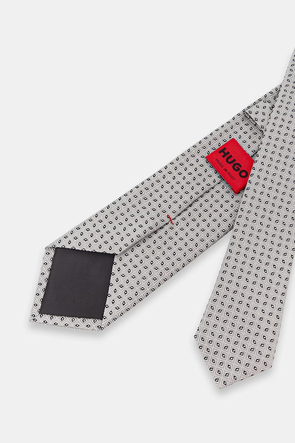 HUGO kravata za muškarce svilena Tie cm 6 50567047 siva AW26
