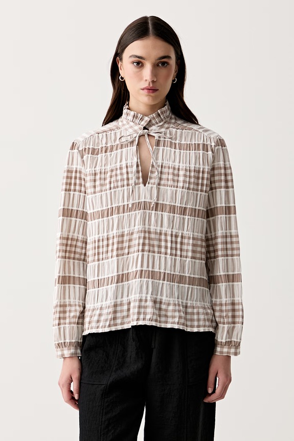 Barbour body damskie bawełniane z elastanem Hinton beżowy LSH1763
