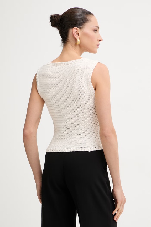 Îmbrăcăminte Morgan top pentru femei, din bumbac MGILET 251.MGILET bej