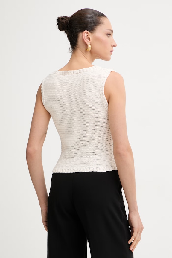 Îmbrăcăminte Morgan top pentru femei, din bumbac MGILET 251.MGILET bej