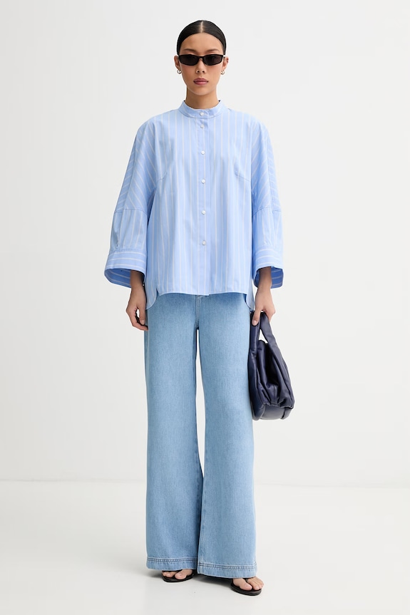MUNTHE сорочка жіноча бавовняна NEELA 262100726226 блакитний AW26