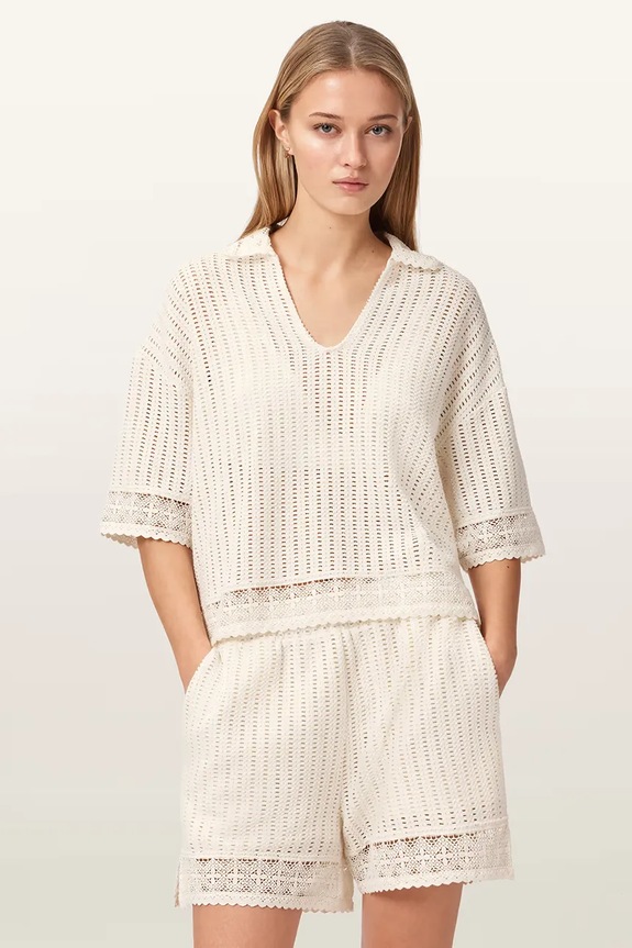AllSaints blúzka dámska ELMA béžová W134PE