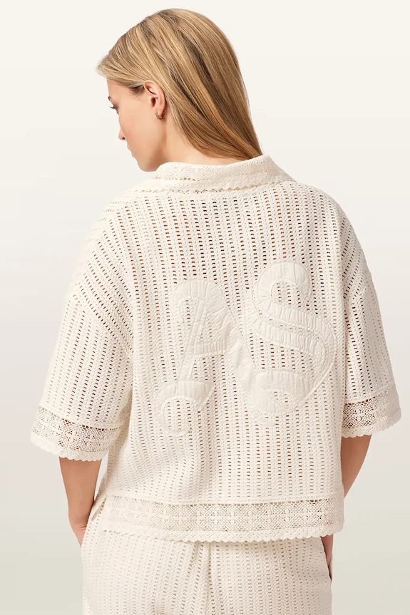 AllSaints blúzka dámska ELMA W134PE béžová AW26