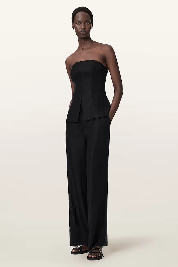 Odzież AllSaints bluzka gorsetowa damska CHARLEY W051QE czarny
