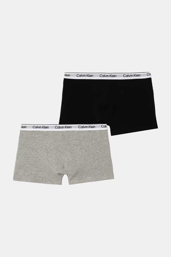 Calvin Klein Underwear bokserki dopasowane dziecięce bawełniane z elastanem 2-pack szary B70B700506.9BY2