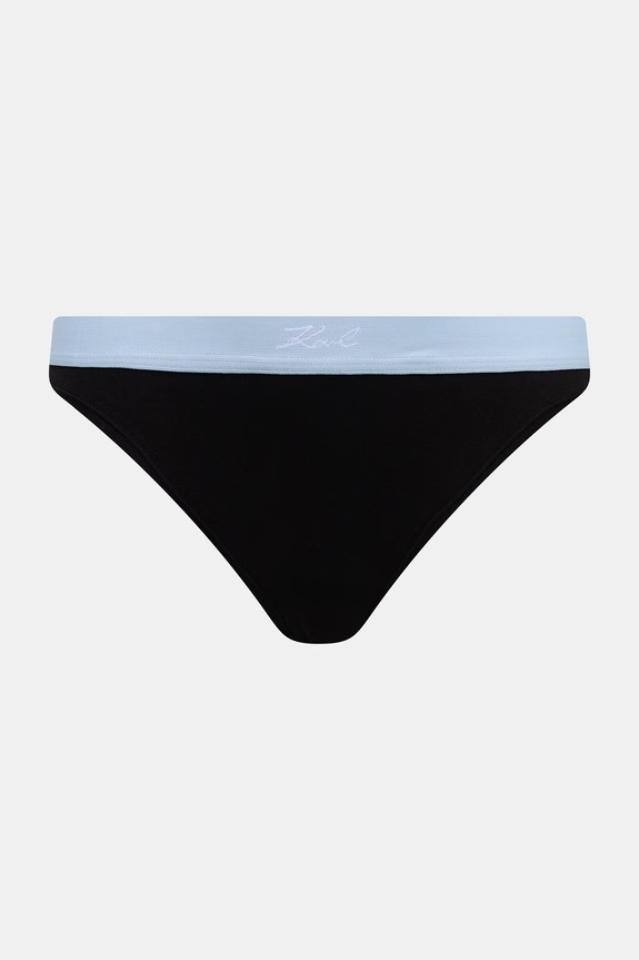 Karl Lagerfeld tange za žene od pamuka s elastanom 7-pack B3W47022 crna AW26