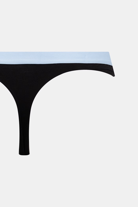 Karl Lagerfeld tange za žene od pamuka s elastanom 7-pack B3W47022 crna