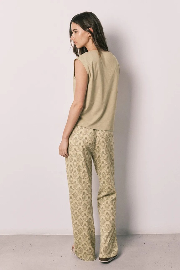 women'secret pijama din două piese pentru femei, din bumbac 3593049 verde AW26