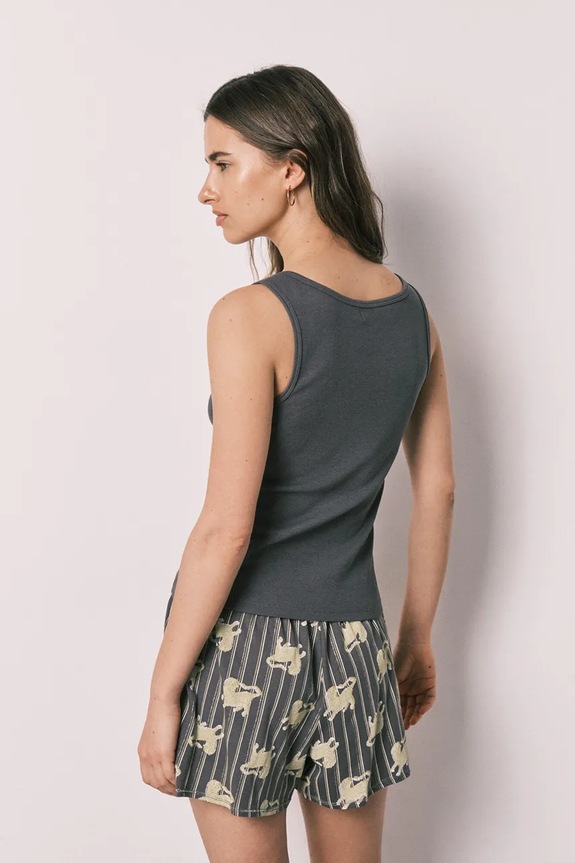 women'secret dvoudílné pyžamo dámské s bavlnou 3593053 šedá AW26
