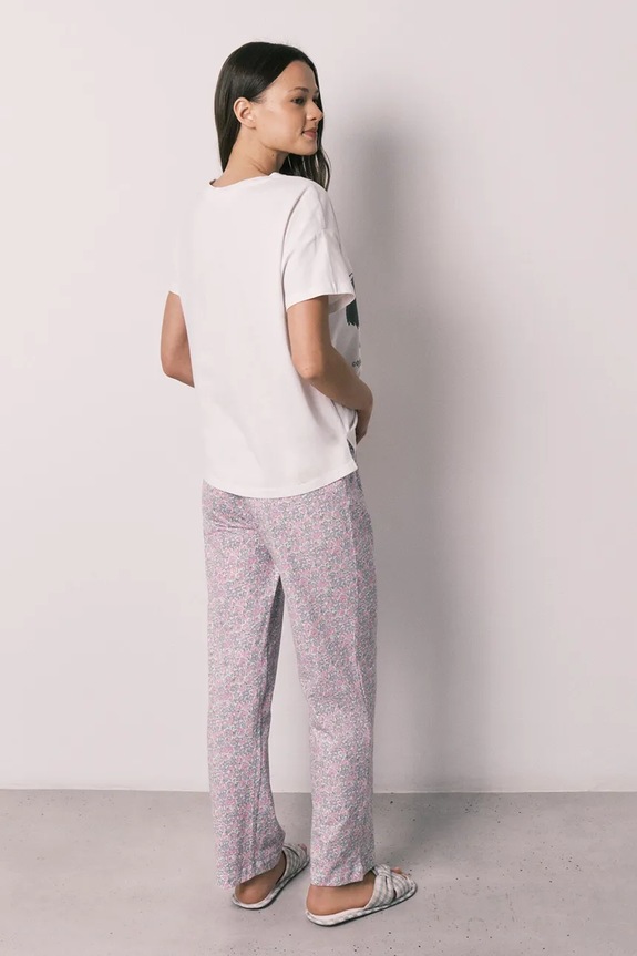 women'secret pijama din două piese pentru femei, din bumbac 3133529 bej AW26