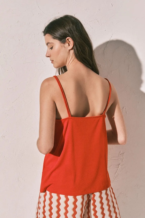 women'secret pyžamový top dámsky s viskózou 3273320 červená AW26