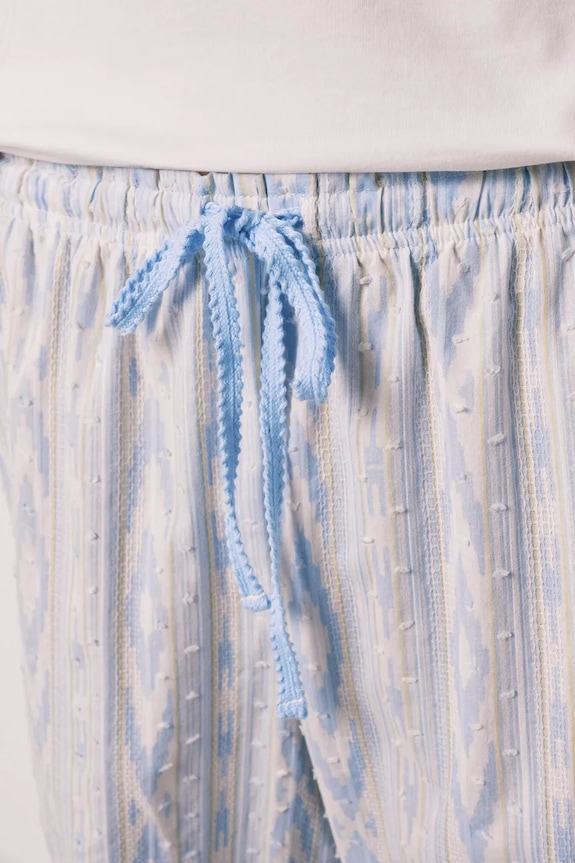 women'secret dvodelna pižama ženska bombažna z elastanom 3593079 bela