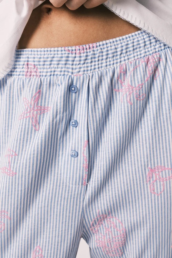 women'secret pijama din două piese pentru femei, din bumbac 3593068 alb