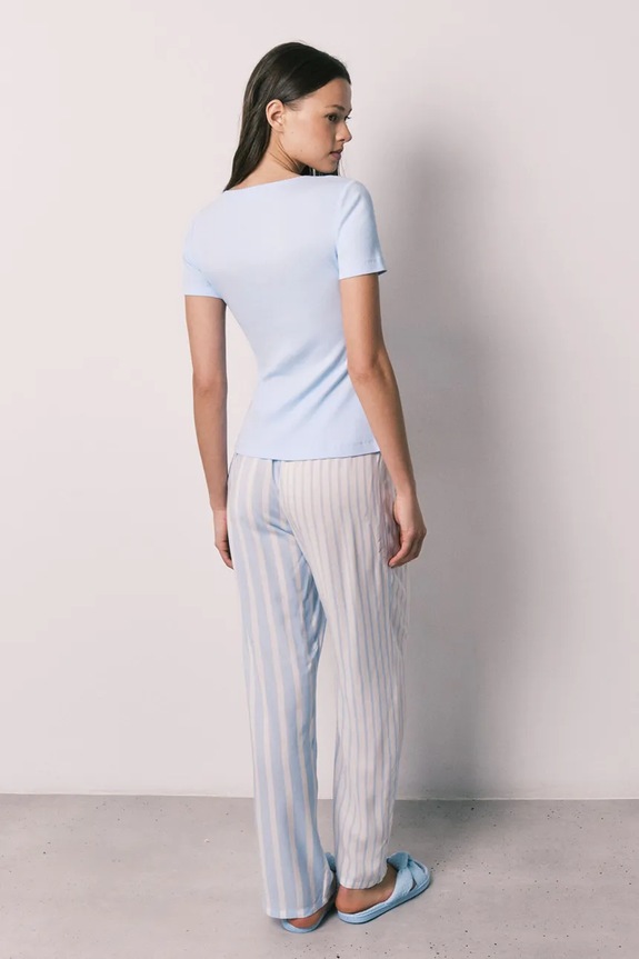 women'secret dvoudílné pyžamo dámské bavlněné s elastanem 3593087 modrá AW26