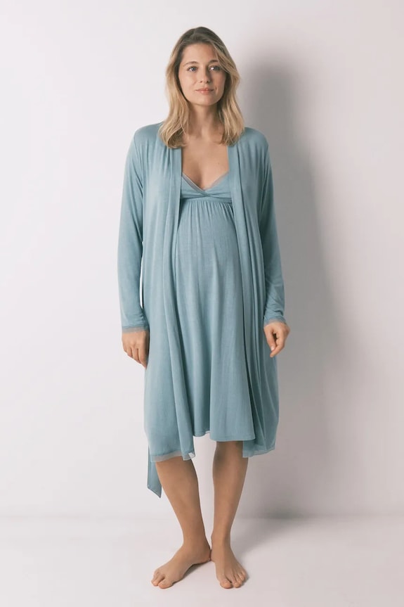 women'secret szlafrok damski z wiskozy niebieski 2173143
