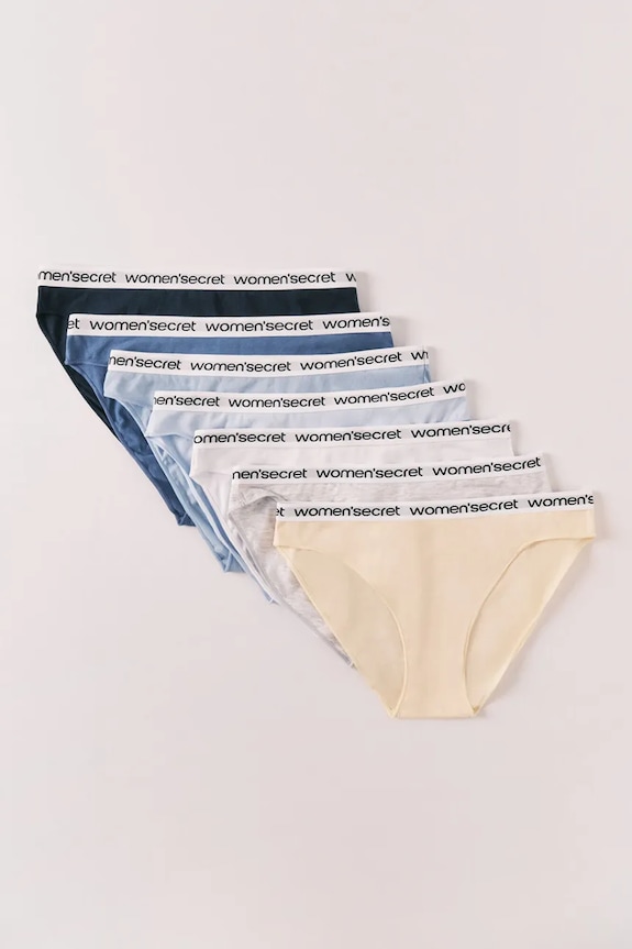 women'secret figi damskie bawełniane z elastanem 7-pack multicolor 4933684