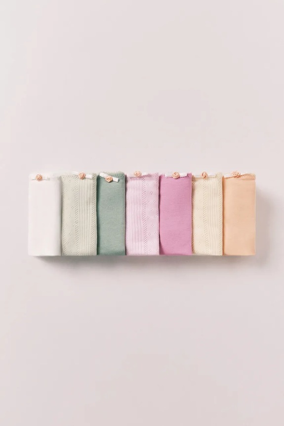 women'secret stringi damskie bawełniane z elastanem 7-pack 4933681 multicolor AW26