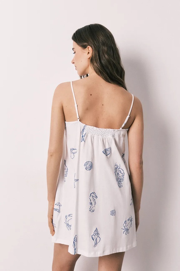 women'secret spalna srajca ženska bombažna 4363638 bela AW26