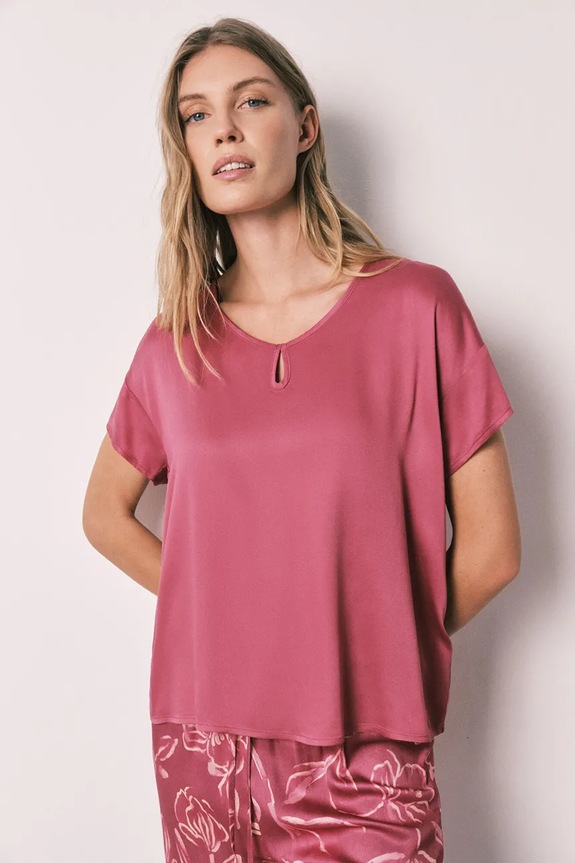 Oblačila women'secret dvodelna pižama ženska viskozna 3593088 roza