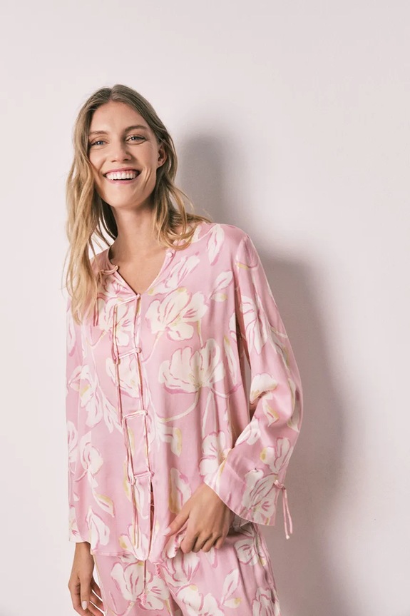 Oblačila women'secret dvodelna pižama ženska viskozna 3593083 roza