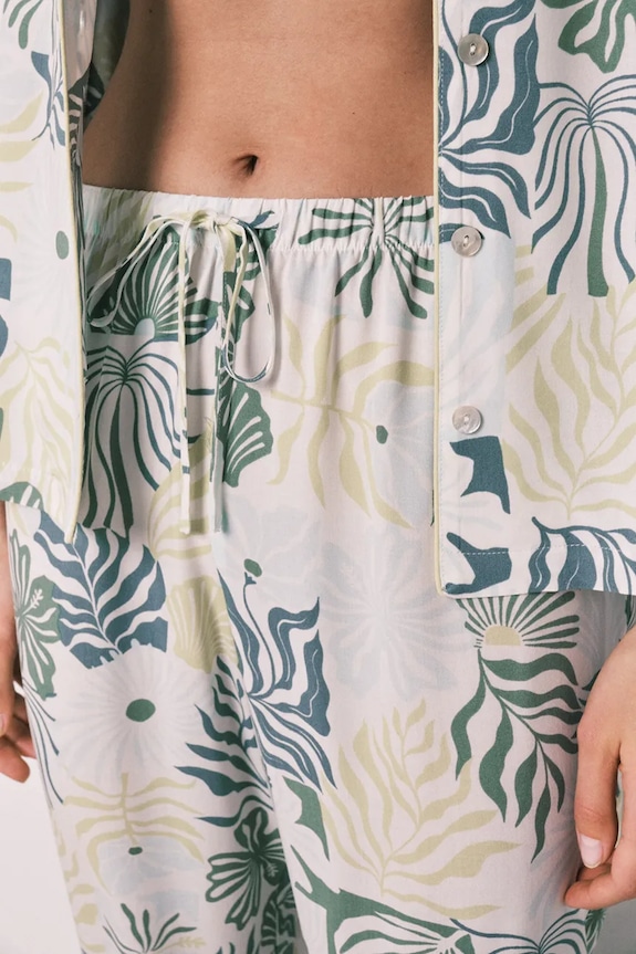 women'secret pijama din două piese pentru femei. din vâscoză 3133549 verde