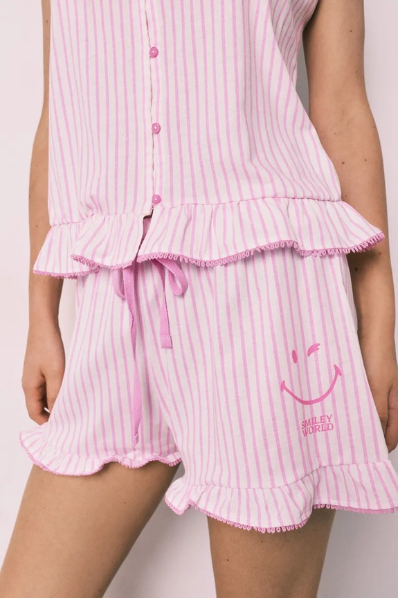 women'secret pyžamo dámské bavlněné 3133522 růžová