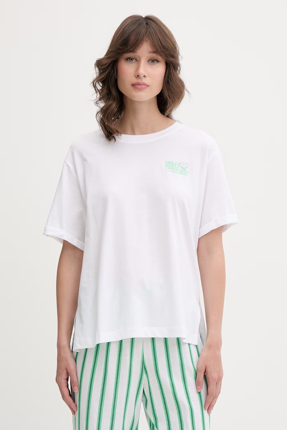 Oblečení women'secret dvoudílné pyžamo dámské bavlněné 3133542 bílá
