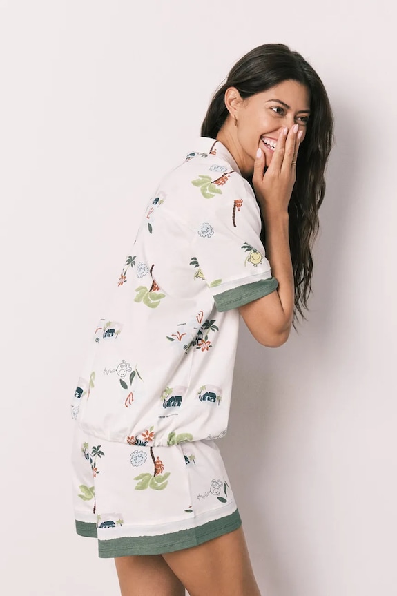 women'secret piżama dwuczęściowa damska bawełniana 3133524 biały AW26