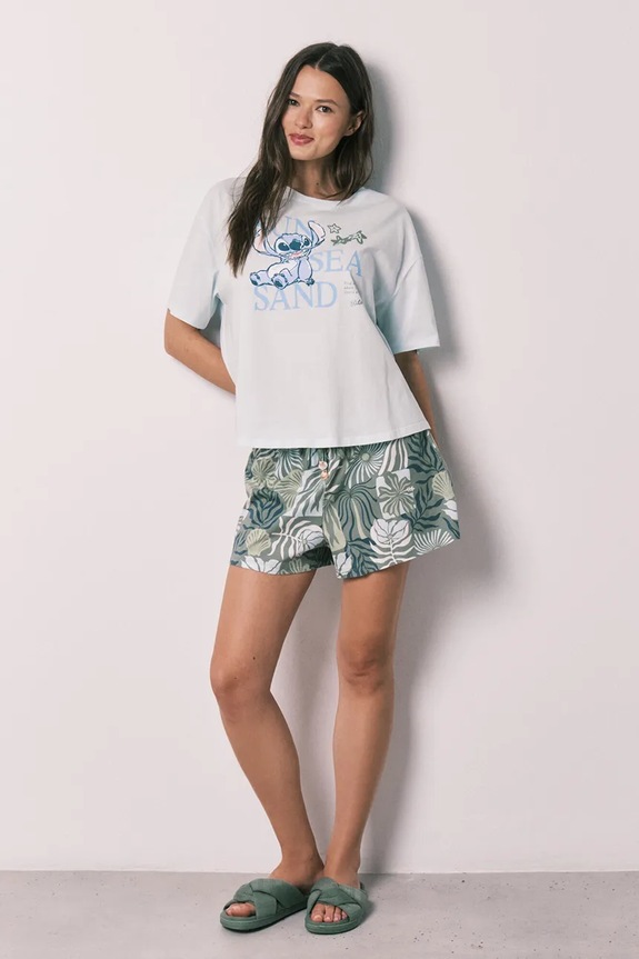 Oblačila women'secret pižama ženska bombažna 3133543 zelena