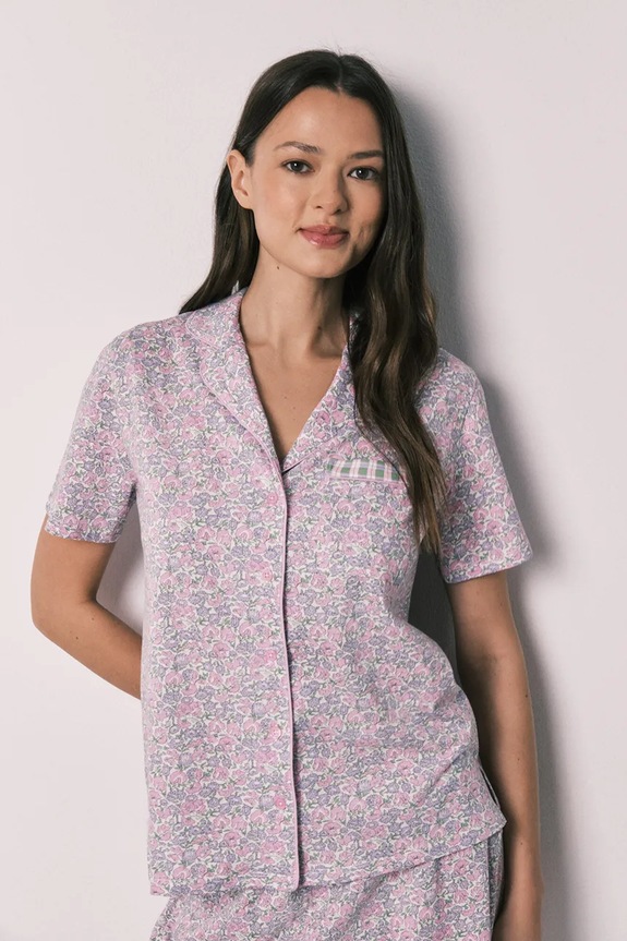 Women'secret Piżama dwuczęściowa damska bawełniana fioletowy 3133528