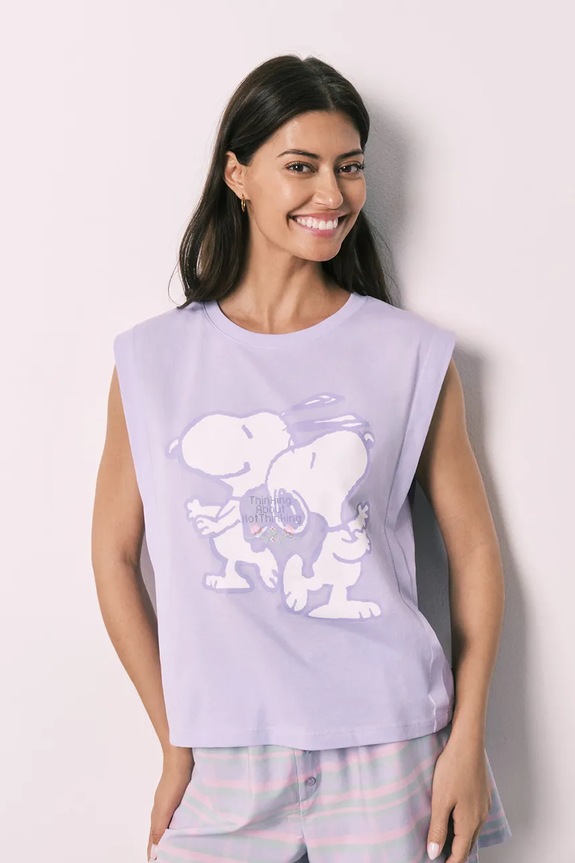 Ρούχα women'secret πυτζάμες δύο τεμαχίων Γυναικείες βαμβακερές 3133534. μωβ