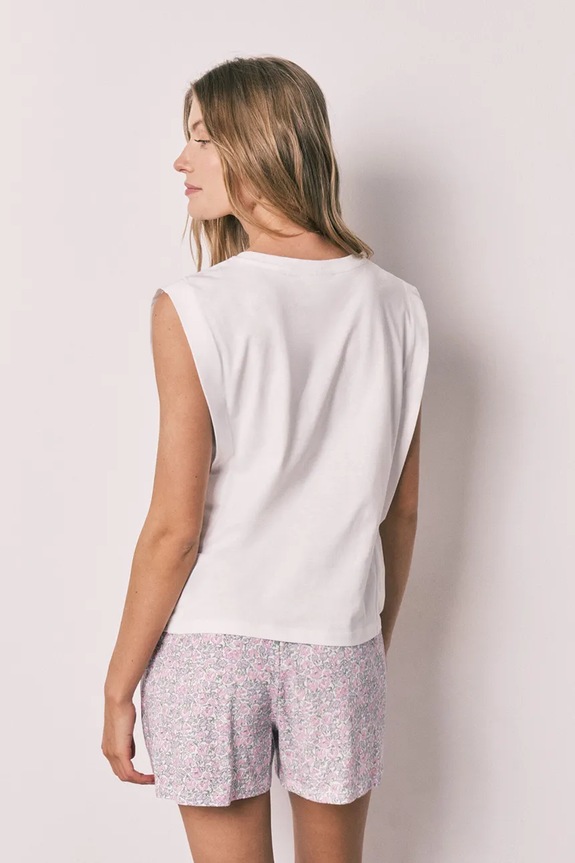 women'secret pijama din două piese pentru femei. din bumbac 3133527 alb AW26