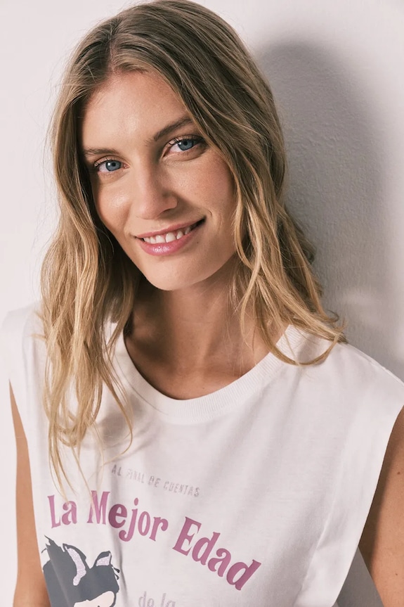 women'secret pijama din două piese pentru femei. din bumbac 3133527 alb