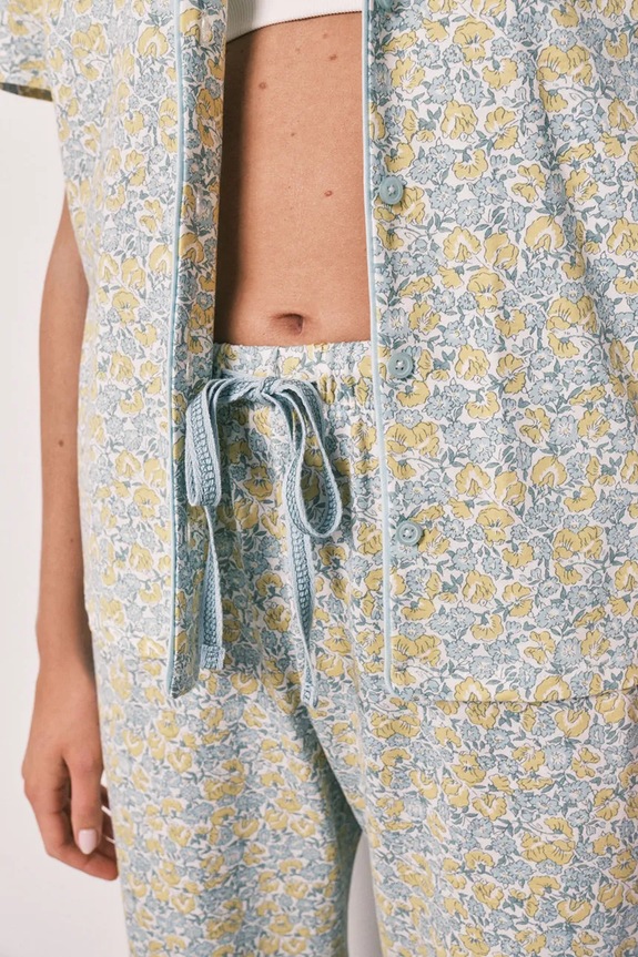 women'secret pijama din două piese pentru femei. din bumbac 3133530 galben