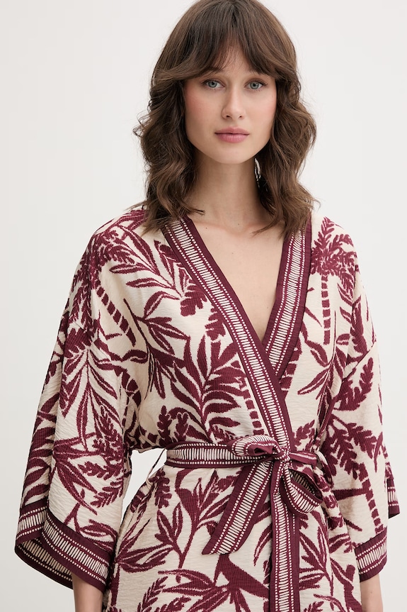 women'secret kimono dámské s viskózou burgundské 4923680