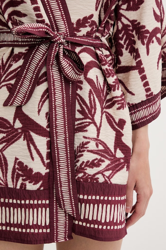 women'secret kimono dámské s viskózou 4923680 burgundské