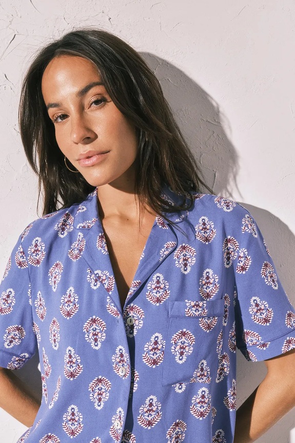 women'secret piżama dwuczęściowa damska z wiskozy niebieski 3793072