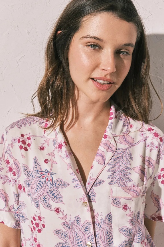 women'secret Πυτζάμες δύο τεμαχίων γυναικείες από βισκόζη 3793070 μωβ