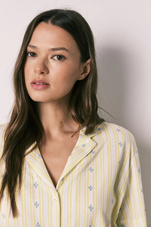 Women'secret Piżama dwuczęściowa damska bawełniana 3593074 żółty