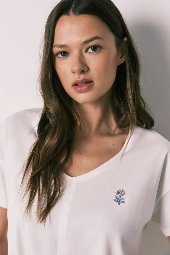 women'secret piżama dwuczęściowa damska bawełniana żółty 3593073