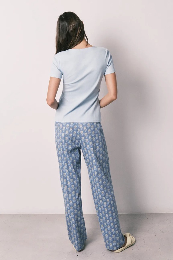 women'secret πιτζάμα γυναικεία βαμβακερή 3593069 μπλε AW26