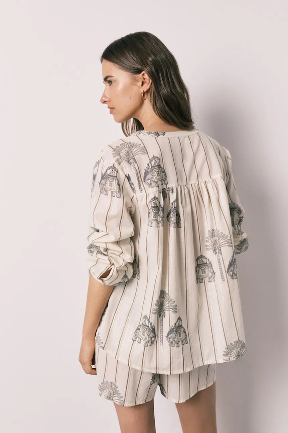 women'secret пижама дамска с памук 3593051 бежов AW26